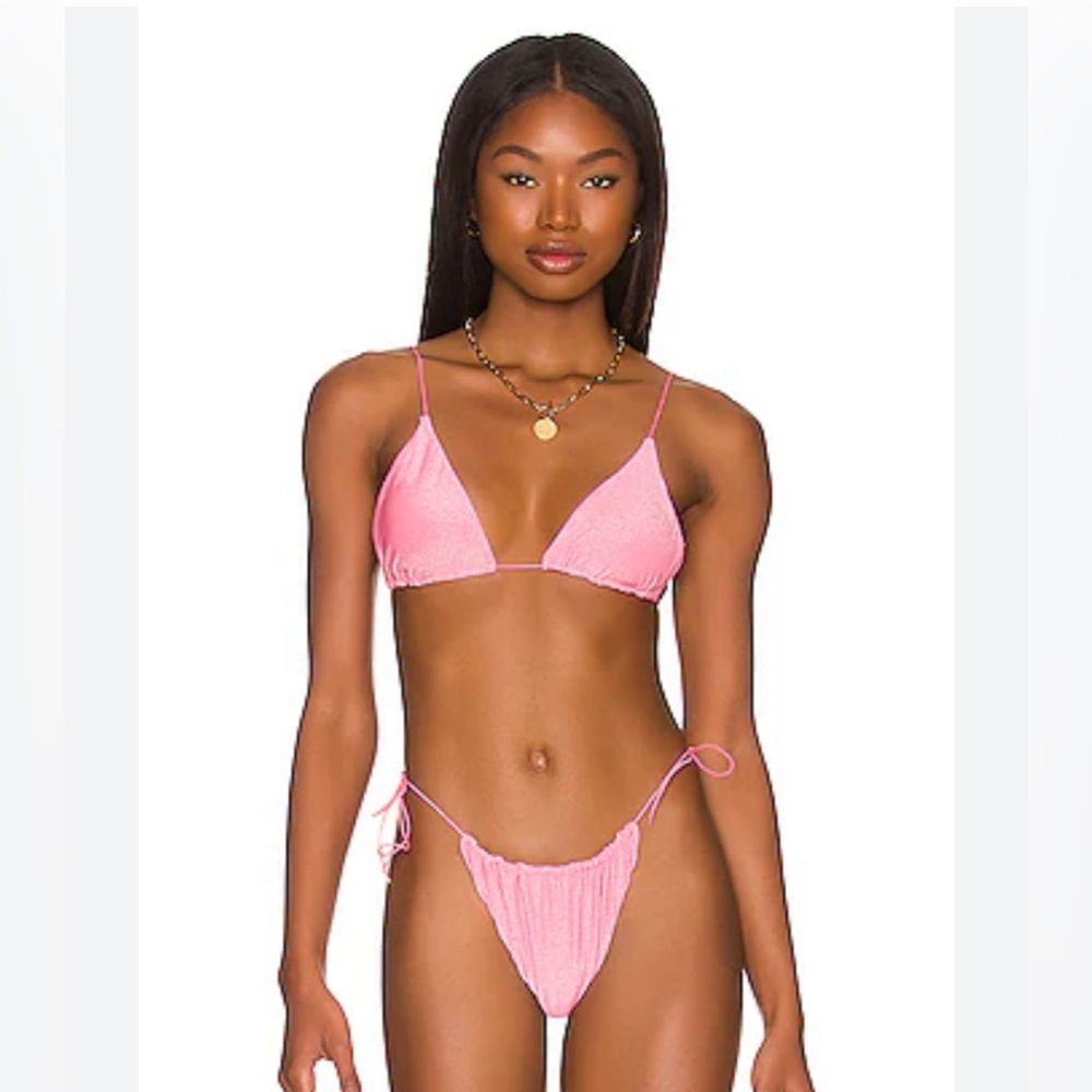It’s now cool pink bikini set